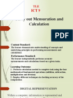 Carry Out Mensuration and Calculation