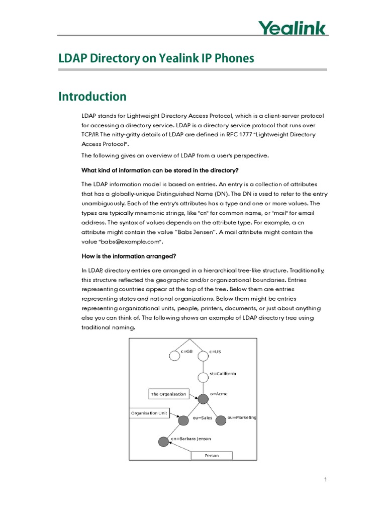 LDAP+Phonebook+on+Yealink+IP+Phones V80 60 PDF Active Directory