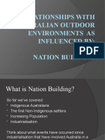 Relationships With Australian Outdoor Environments As Influenced By: Nation Building