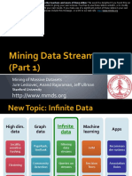 Mining Data Streams (Part 1) : Mining of Massive Datasets Jure Leskovec, Anand Rajaraman, Jeff Ullman