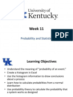 Week 11 Probability and Statistics