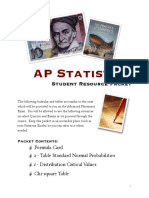 AP Stats Reference Sheet