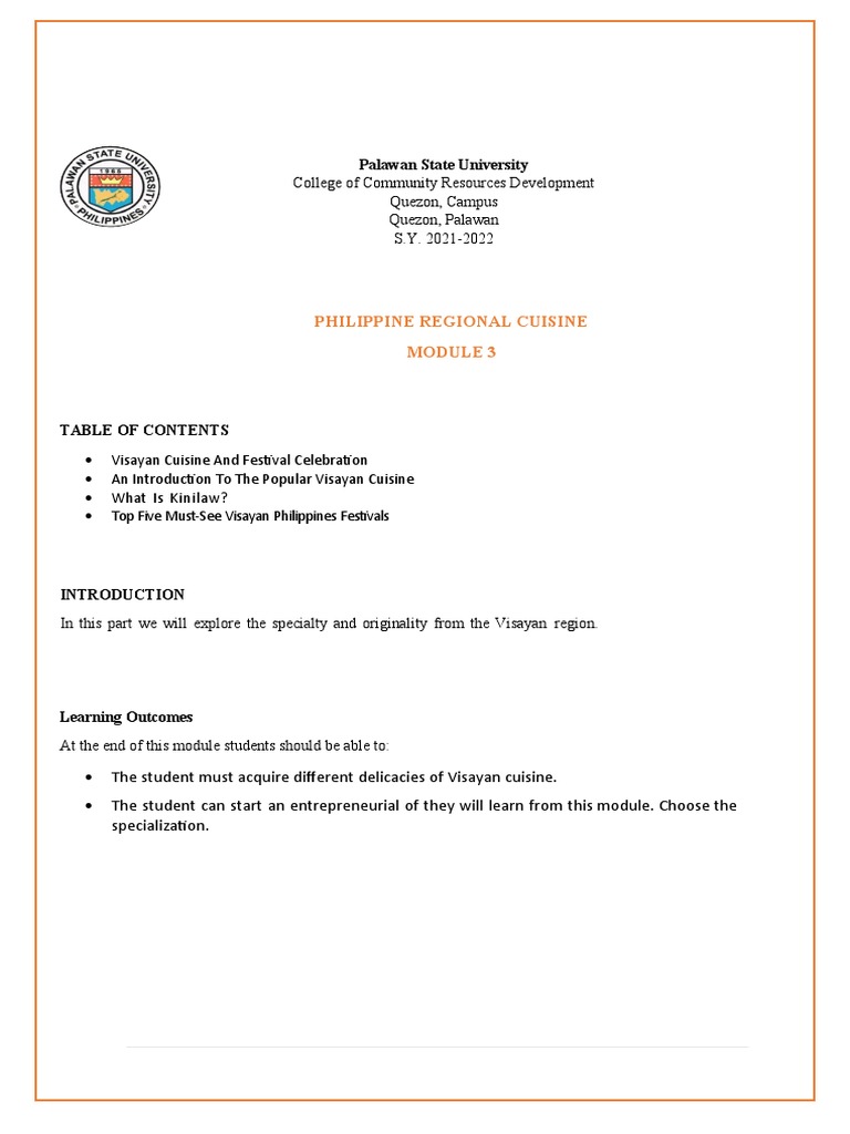 Exploring Visayan Regional Cuisine | PDF | Food And Drink Preparation ...