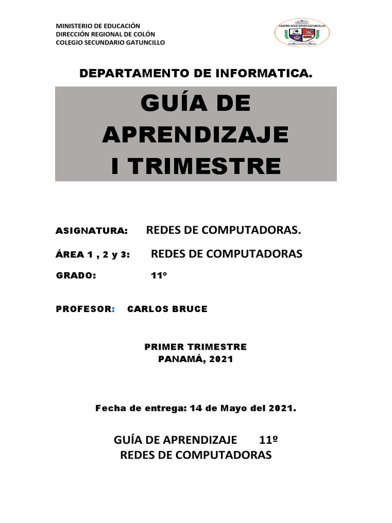 Guía de Redes 11o | PDF | Topología de la red | Red de computadoras