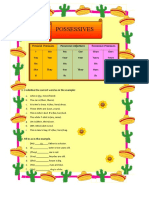 Possessives: Personal Pronouns Possessive Adjectives Possessive Pronouns