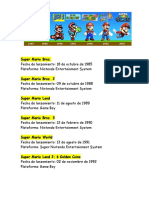 Super Mario Bros CRONOLOGIA 