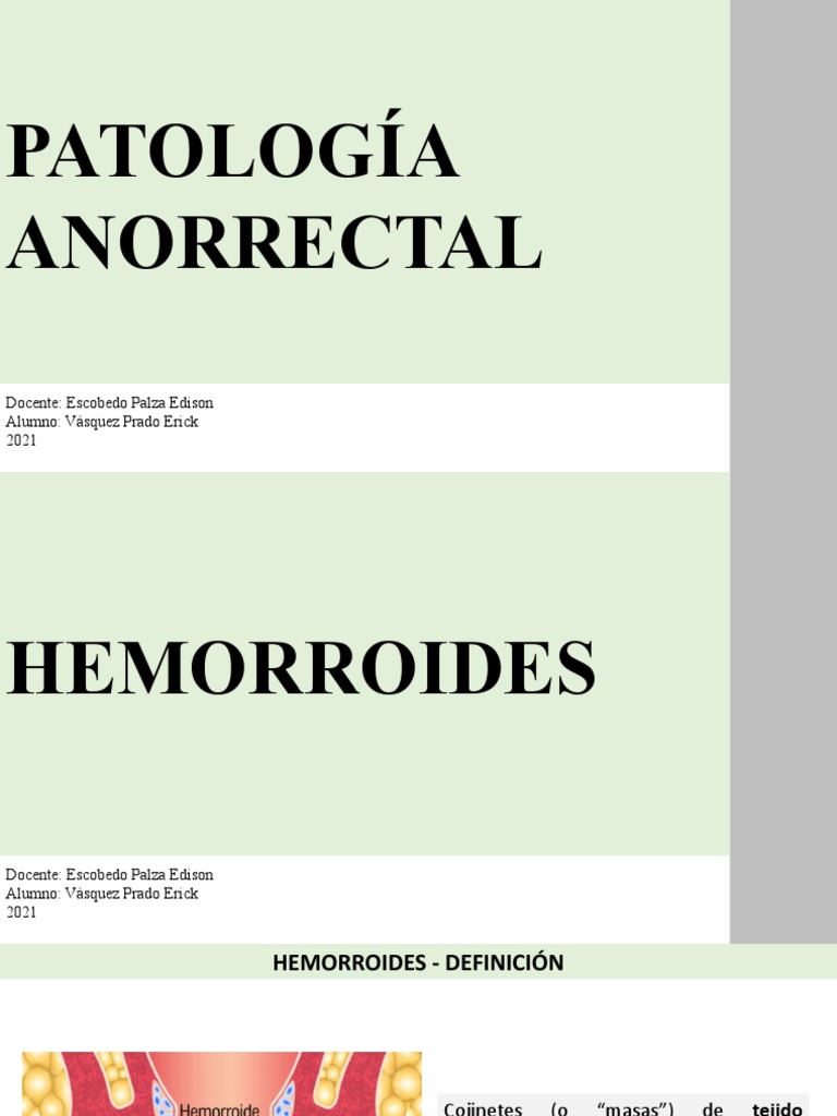 Patología Anorrectal | PDF | Hemorroides | Cirugía