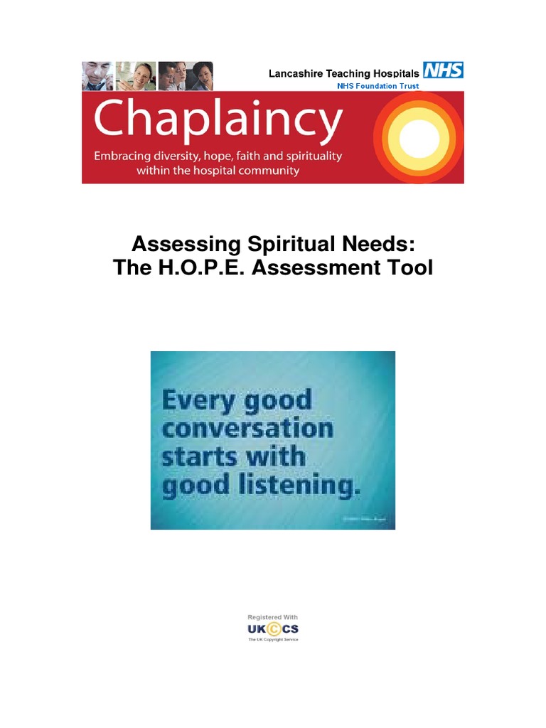 HOPE Tool for Spiritual Needs Assessment | PDF | Spirituality | Hope