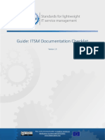FitSM Guide ITSM Documentation Checklist 1.0