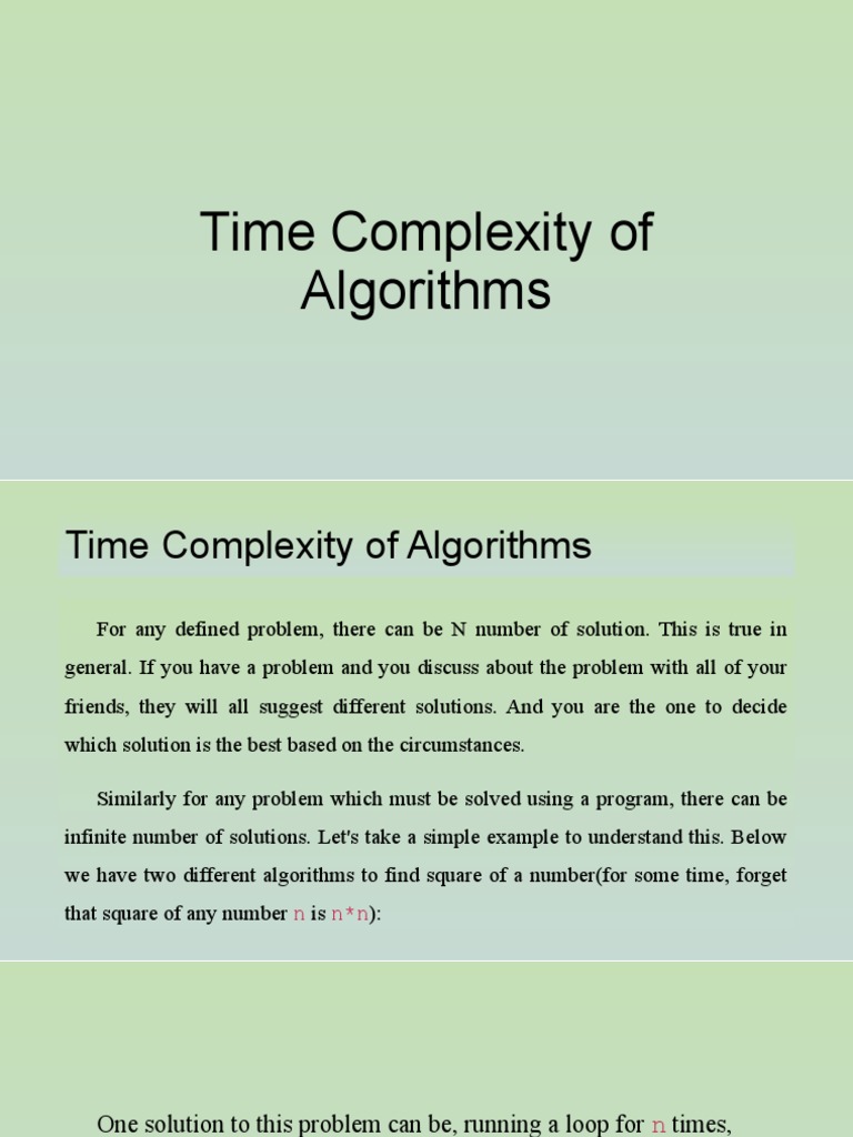 Algorithms and Complexity Lect 2 | PDF | Time Complexity | Numbers