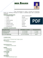 Saeed Ahmed Shaikh CV