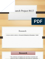 Research Project 8613