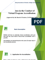 Guidelines in The Conduct of Virtual Program Accreditation
