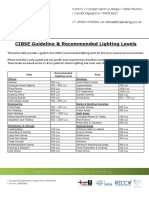 CIBSE Guideline & Recommended Lighting Levels for Commercial Environments
