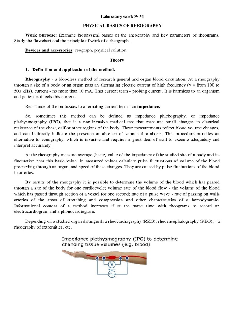 Rheography: Principles and Applications | PDF | Electrical Impedance ...