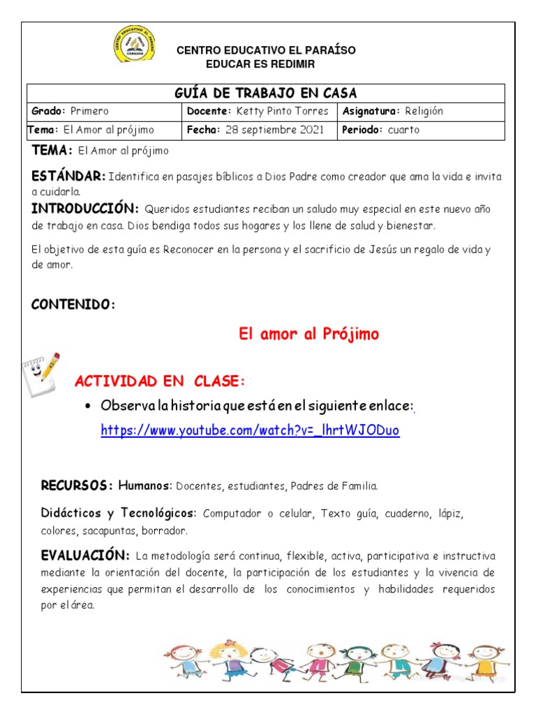 Actividades Sobre El Amor Al Prójimo Pdf 