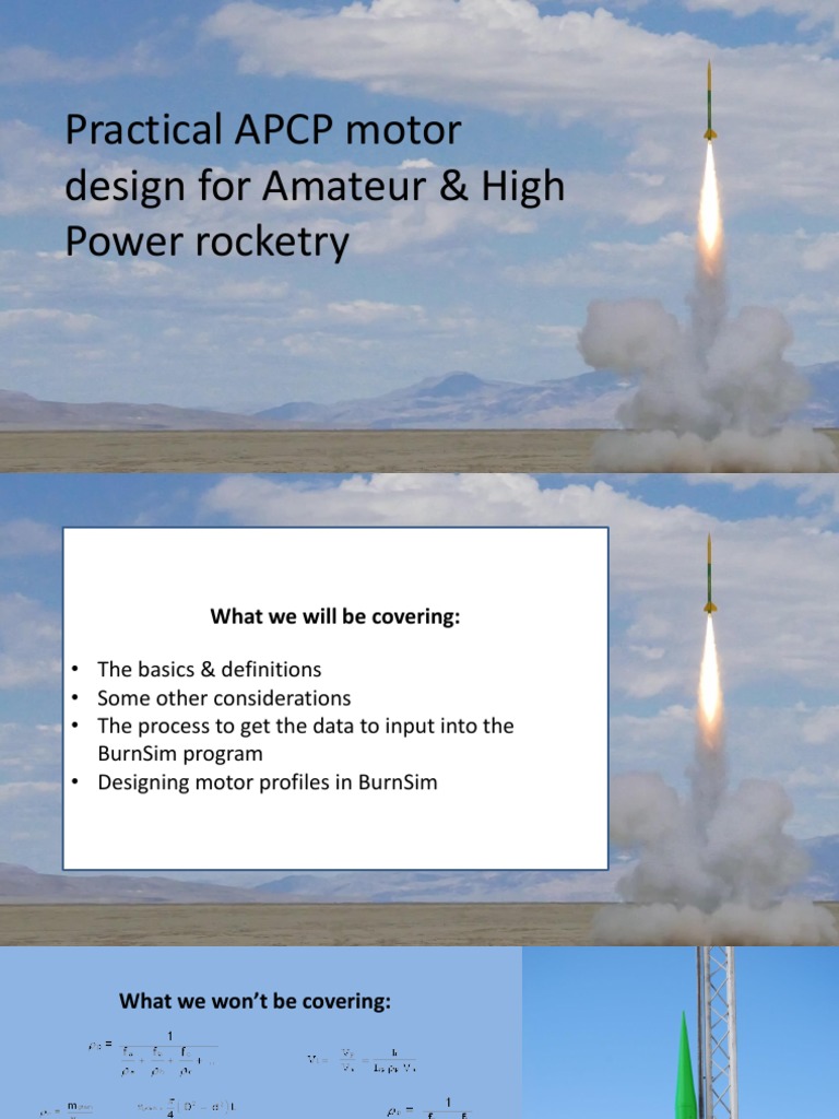 Practical APCP Motor Design For Amateur & High Power Rocketry | PDF ...