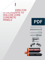 HILTI Anchors For Attachments To Hollow Core Slab