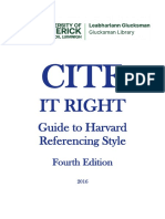 It Right: Guide To Harvard Referencing Style