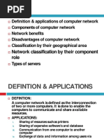 Index: Network Classification by Their Component Role