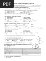 Second Quarter Assessment in Math 10