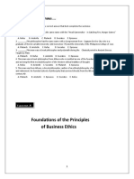 Foundations of The Principles of Business Ethics: What I Know