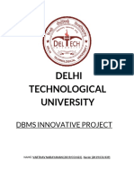 Delhi Technological University: Dbms Innovative Project