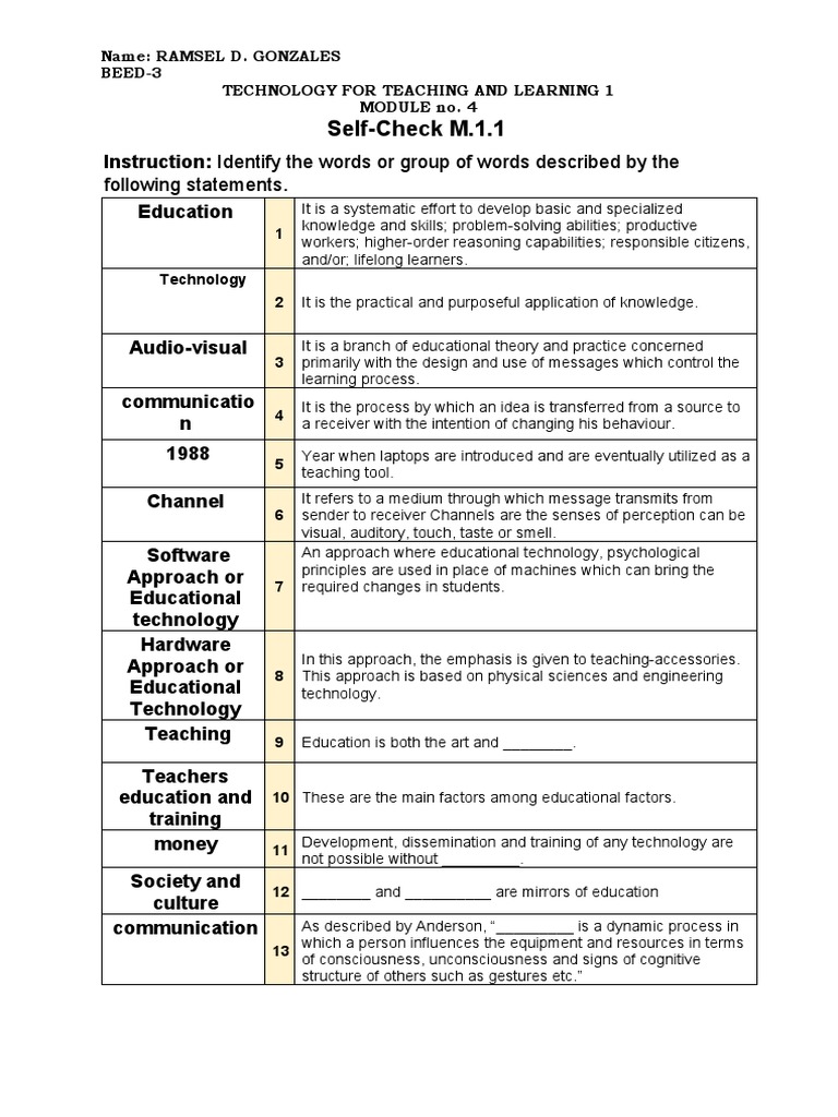 Key Terms in Educational Technology | PDF | Learning | Educational ...