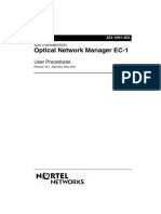 Optical Network Manager EC-1: User Procedures