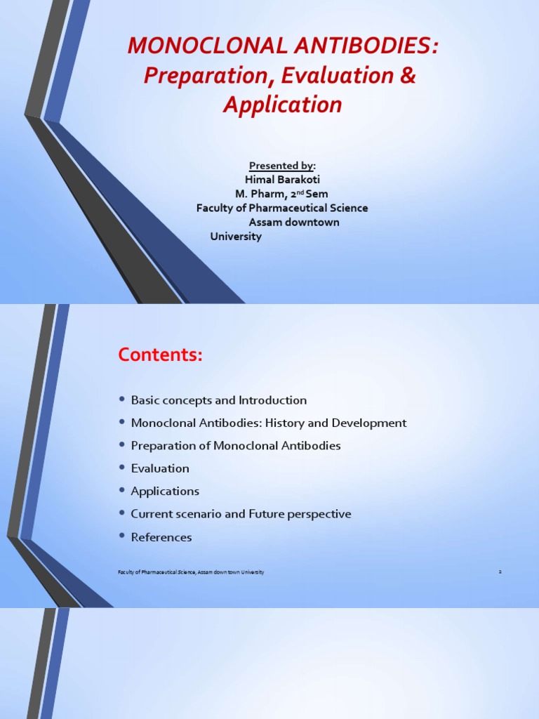 Monoclonal Antibodies: Preparation, Evaluation & Application | PDF ...