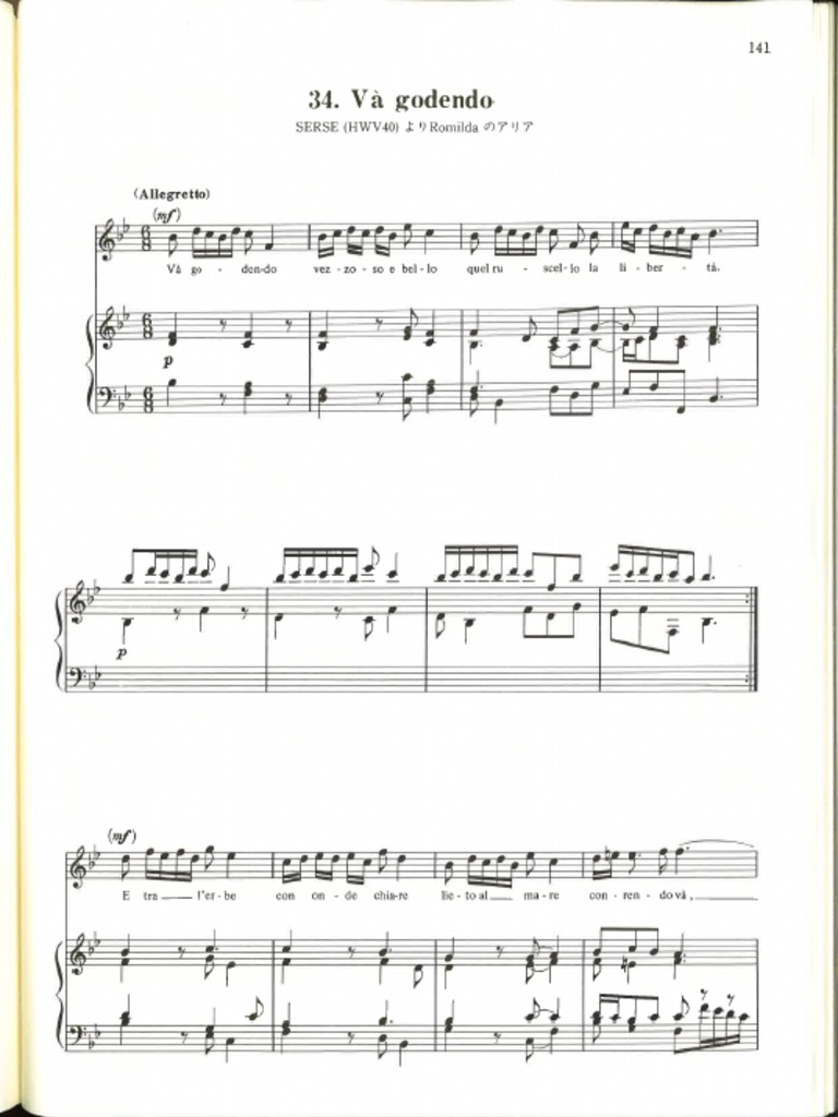 Va Godendo, Handel PDF