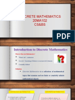 Discrete Mathematics 20MA102 Cs&Bs