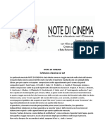 NOTE DI CINEMA Presentazione