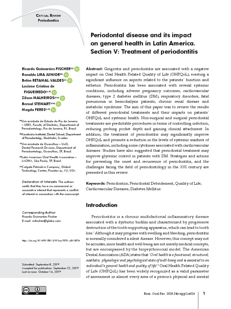 Periodontal Disease and Its Impact | PDF | Periodontology | Dentistry