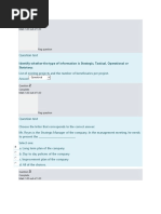 Question Text: Identify Whether The Type of Information Is Strategic, Tactical, Operational or Statutory