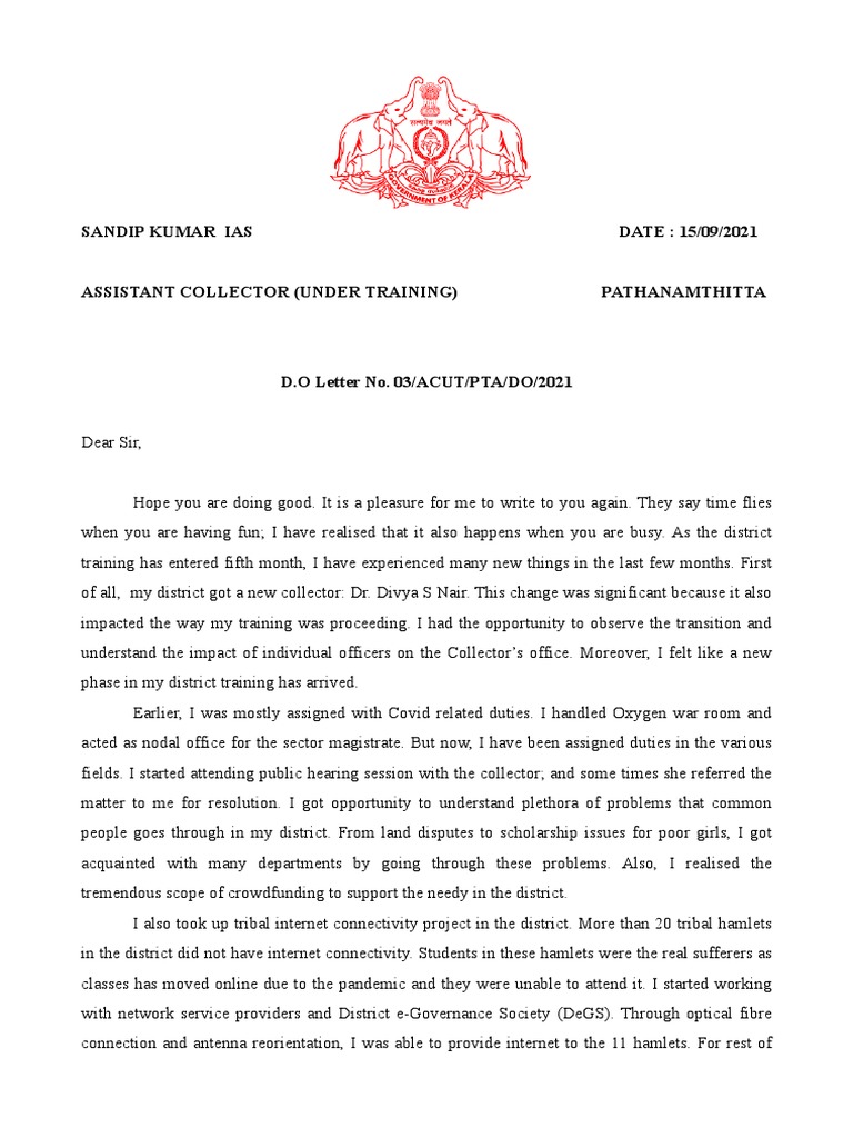 District Training Insights of IAS Officer | PDF