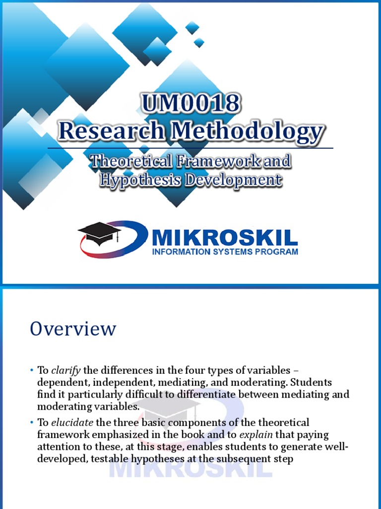 Research Methodology: Variables & Frameworks | PDF | Hypothesis | Theory