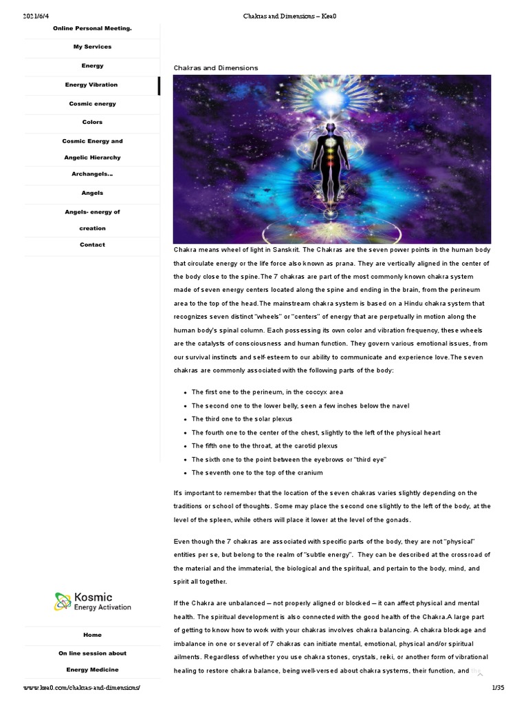 Chakras and Their Dimensions Explained | PDF | Chakra