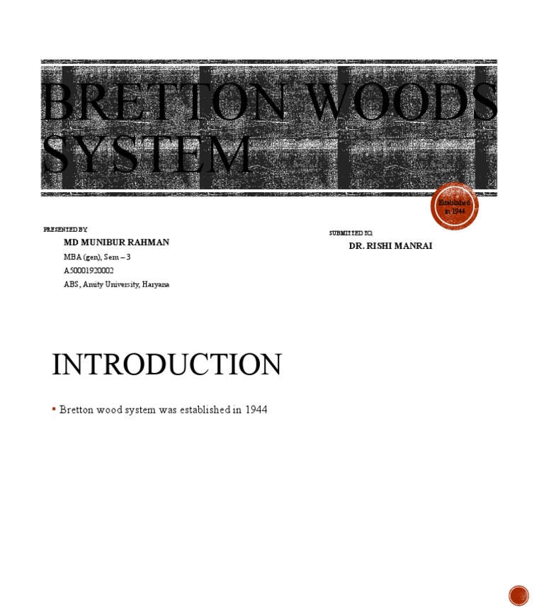 Bretton Woods System | PDF