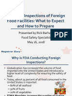 Webinar - Foreign Food Facility Inspections - May 2018