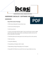 Hardware Checklist / Software Checklist