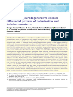 Hallucinations in Dementia Psychosis in Neurodegenerative Disease Differential Patterns of Hallucination and Delusion Symptoms