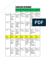 production schedule 