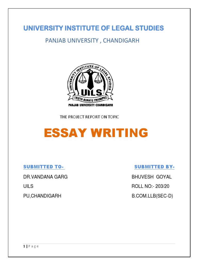 Essay Writing Project Report | PDF | Essays | Disciplines