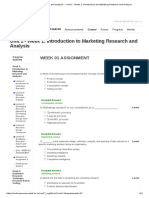 Unit 1 - Week 1: Introduction To Marketing Research and Analysis