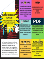 Comparing Academic Papers: Reaction, Review, Critique, Concept, Position, and Technical