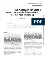 A Restorative Approach For Class II Resin Composite Restorations: A Two-Year Follow-Up