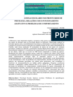 As Principais Queixas Escolares Nos Prontuários de Psicologia: Relações Com O Funcionamento Adaptativo E Problemas de Comportamento