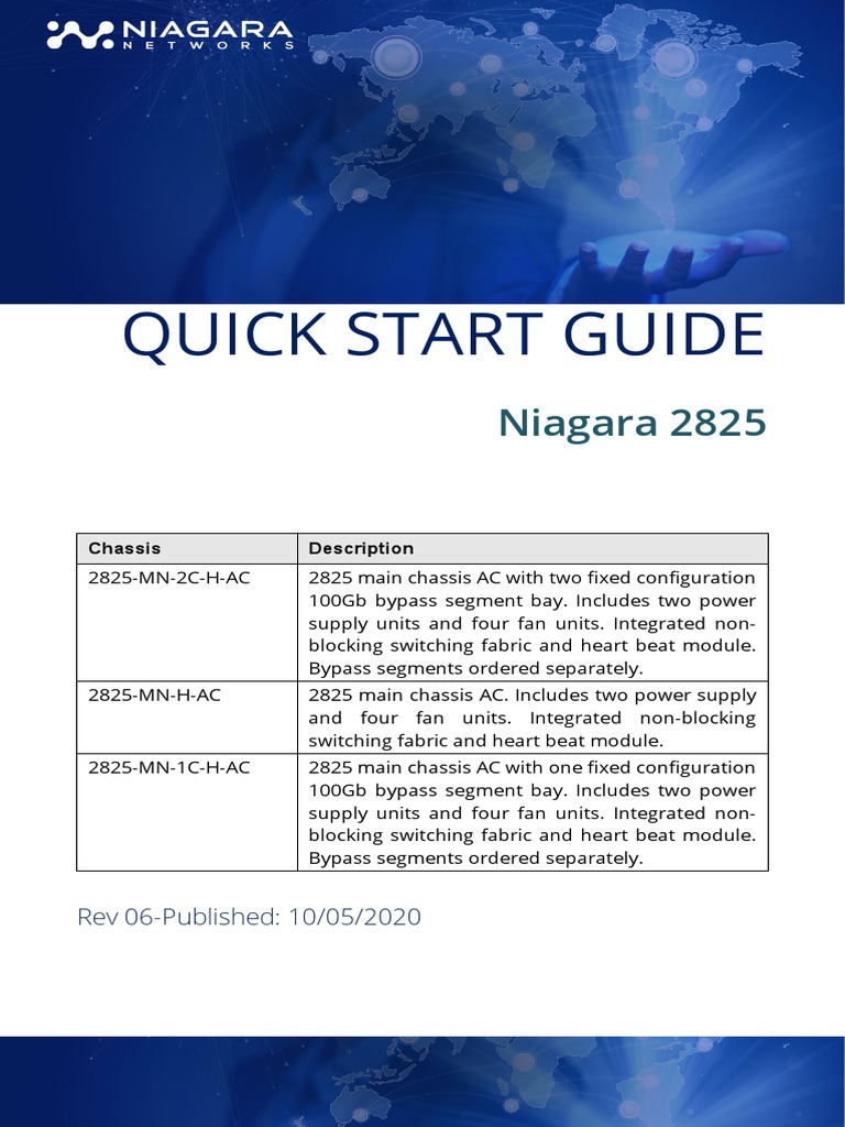Quick Start Guide: Niagara 2825 | PDF | I Pv6 | Ip Address