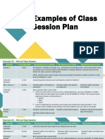 Examples of Class Session Plan: By: Elizabeth R. Camara